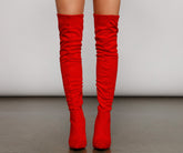 Overknee-Stiefel mit Stilettoabsatz „Hot Like Fire“