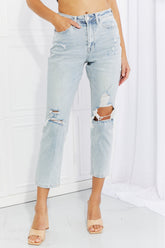 Jean court taille haute Vervet by Flying Monkey Stand Out effet usé