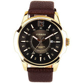 Watch with Leather Band (Black 4,8cm Dial) CUR021