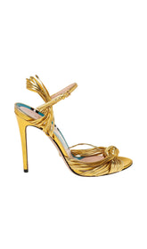 Strappy Heel Sandals in Gold