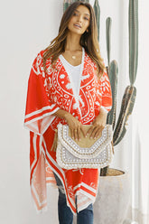 Kimono mit Blumenmuster im Boho-Stil