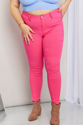YMI Jeanswear - Jean skinny taille mi-haute hyper-extensible Kate en corail ardent