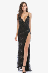 Luxuriöses Nachtclub-Partykleid mit Pailletten