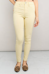 YMI Jeanswear - Jean skinny taille mi-haute hyper-extensible Kate en crème banane