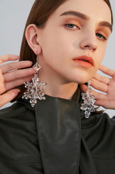 Transparente Schneeohrringe