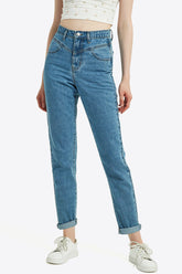 High-Rise Ankle-Length Jeans