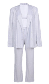 Ensemble blazer scintillant trois pièces