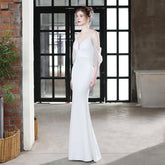 Grace Kleid mit Ärmeln und Netzbesatz