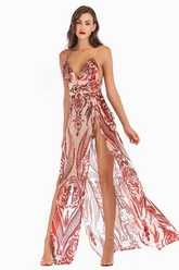 Elegantes Maxi-Etuikleid mit Pailletten