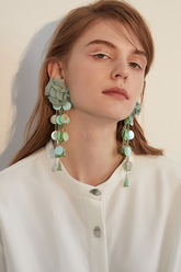 Ohrringe mit Blumen-Pailletten