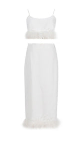 Spaghettirock-Set mit Federbesatz