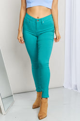 YMI Jeanswear - Jean skinny taille mi-haute hyper-extensible Kate en vert d'eau