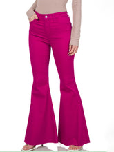 Pantalon en jean super évasé taille haute grande taille