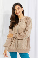 Petal Dew Rather Be Home Heathered Zip-Up Hoodie