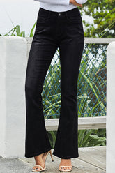 High Rise-Schlag-Skinny-Jeans