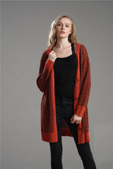 V-Neck Button Down Longline Cardigan