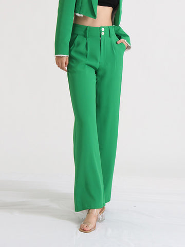 Colorblock Two Piece Sets For Notched Collar Long Sleeve