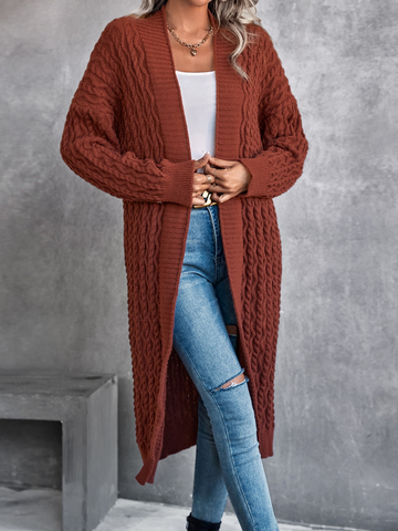 Baggy Coat Idle Long Sweater Coat Twist Knitted Cardigan