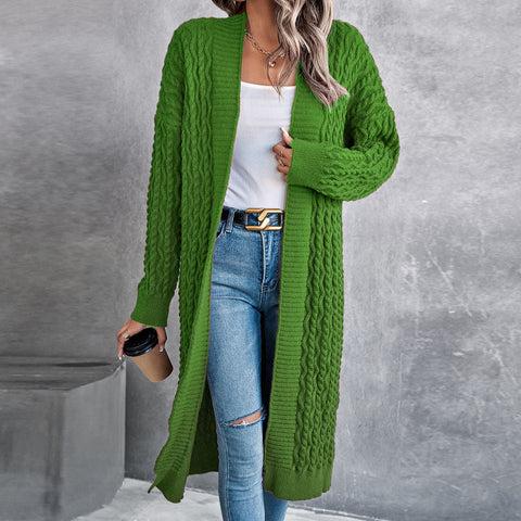 Baggy Coat Idle Long Sweater Coat Twist Knitted Cardigan