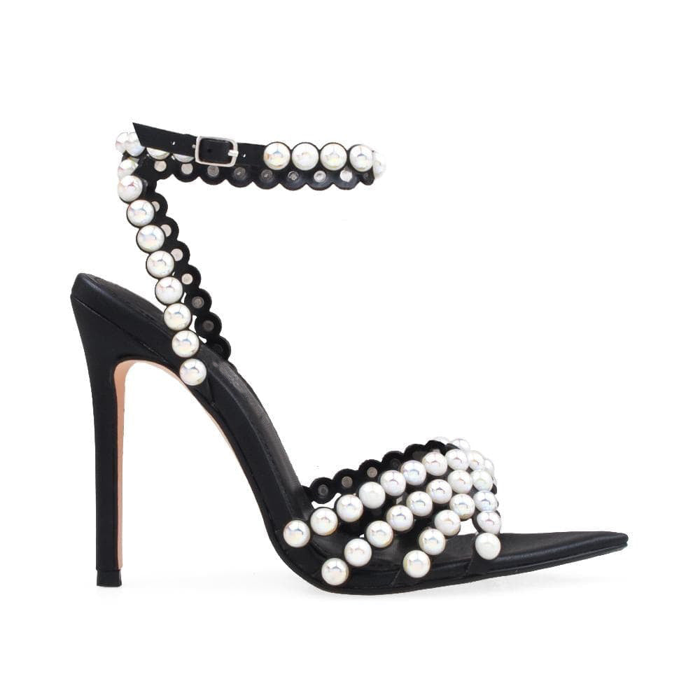 11cm Pointed Gradient Rivet Black Green Stiletto Heel Heels Evening Wear Shoes plus Size