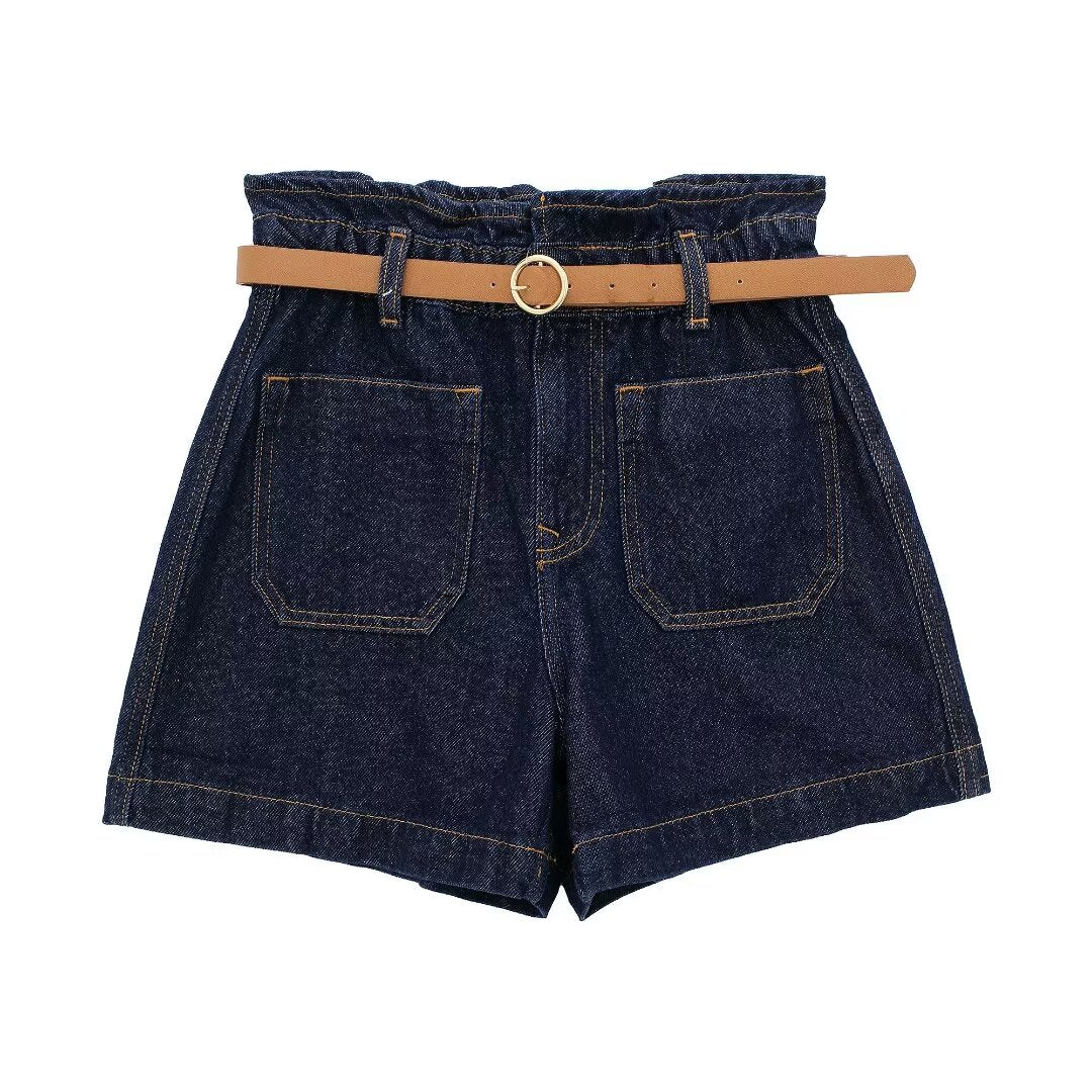 Short ample en jean avec ceinture Street