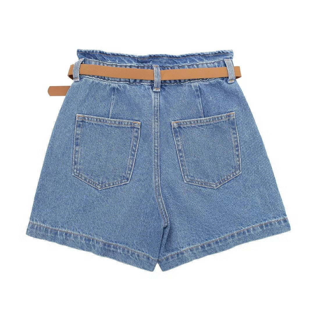 Short ample en jean avec ceinture Street