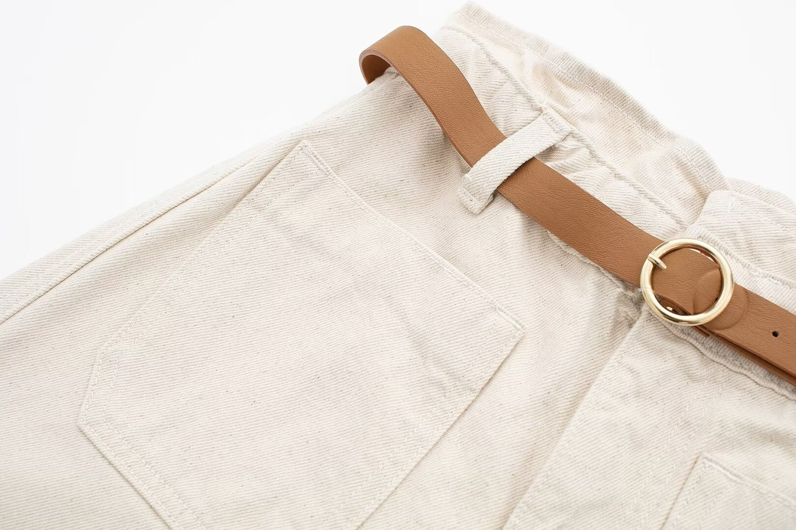 Short ample en jean avec ceinture Street