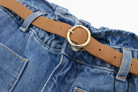 Short ample en jean avec ceinture Street