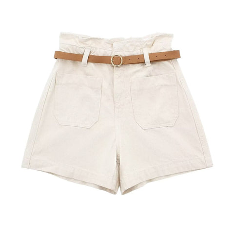 Short ample en jean avec ceinture Street