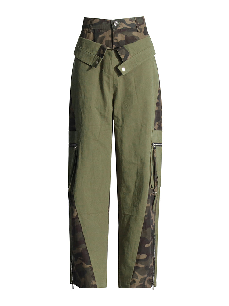 Army Green Straight Leg Pants