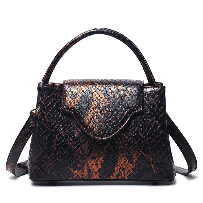 Bag Snake Pattern Handbag Top Ostrich Grain Shoulder Bag Messenger Bag