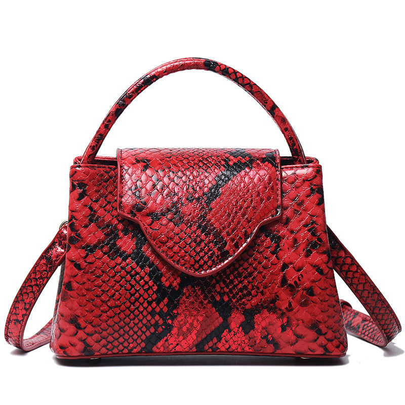 Bag Snake Pattern Handbag Top Ostrich Grain Shoulder Bag Messenger Bag