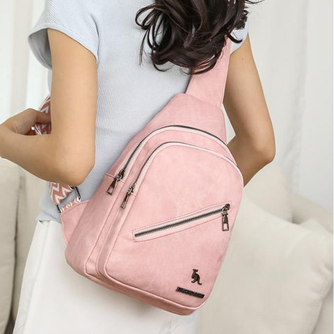 Brust Tasche Koreanische Casual Messenger Retro Weiche Leder Schulter Tasche Beliebte Rucksack