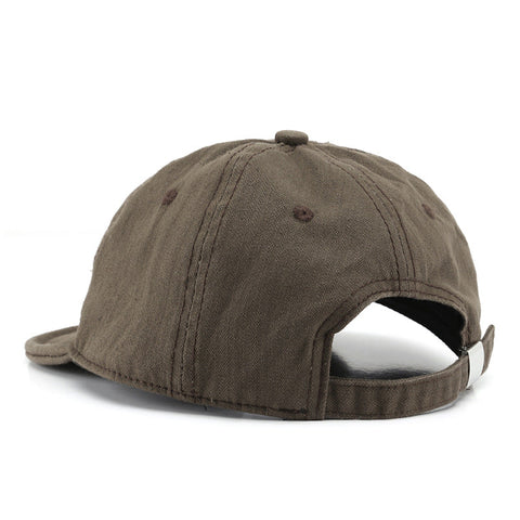 Casquette de baseball tendance à bord court et délavé, couleur unie, protection solaire, chapeau de soleil pour homme 