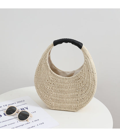 Thailand Straw Bag Niche Portable French Seaside Vacation Beach Bag Small Clutch