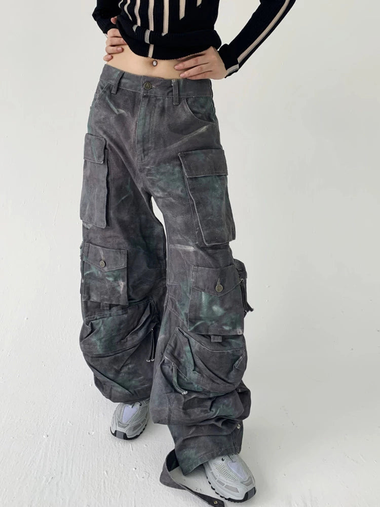 Pantalon à jambe large style streetwear