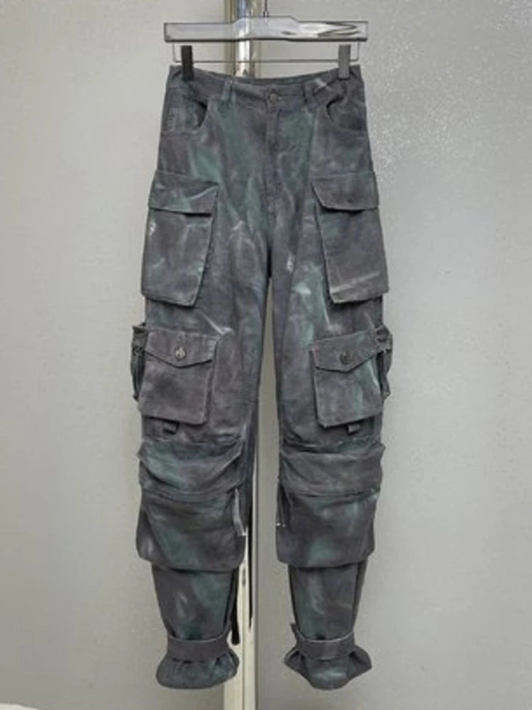 Pantalon à jambe large style streetwear