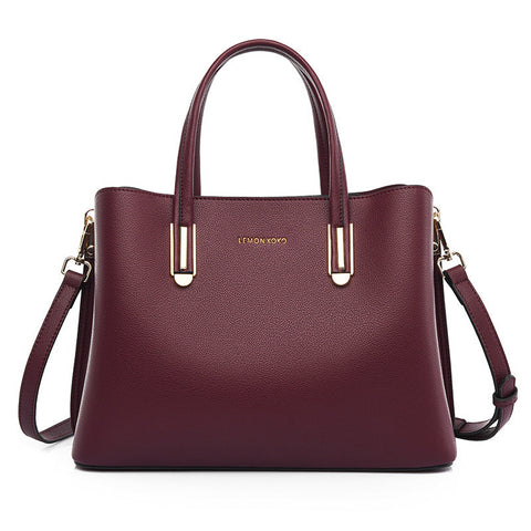 Sacs à main Sac à bandoulière de grande capacité Sac à main élégant en cuir souple pour mère Sac à bandoulière de bureau 