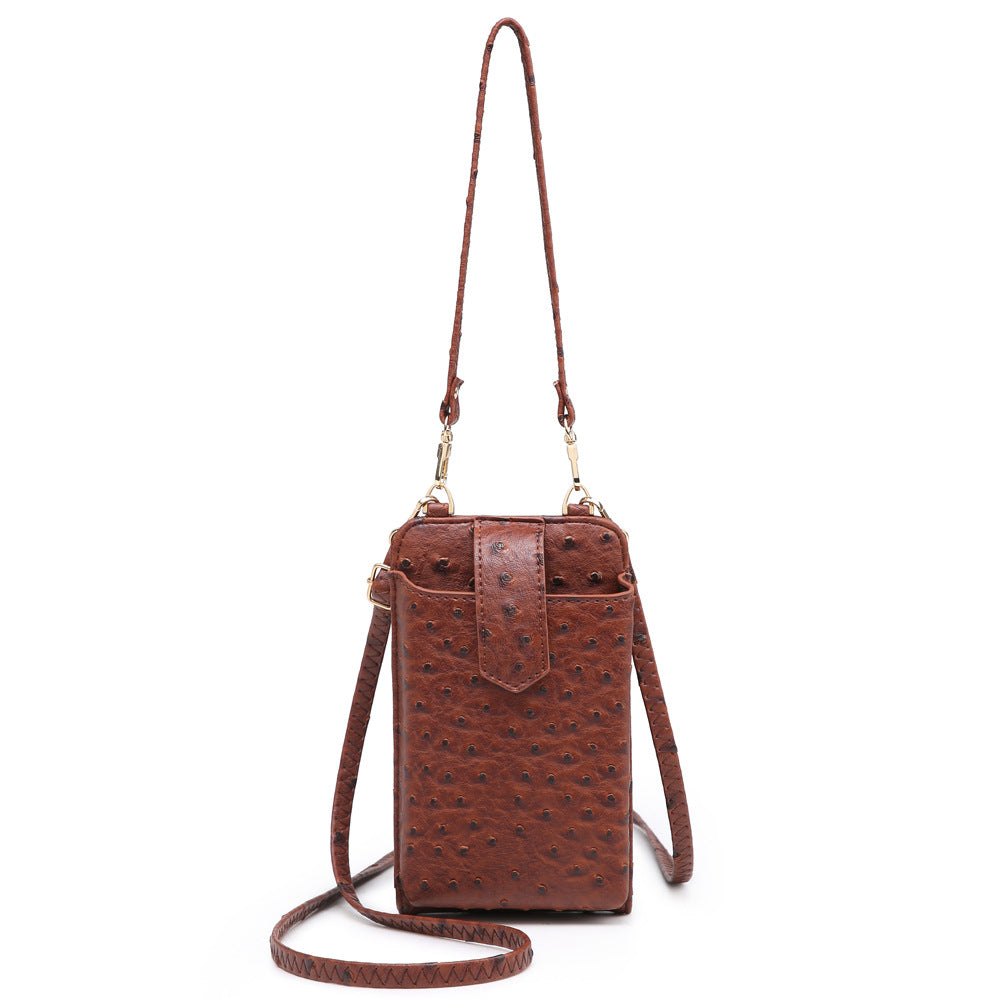 Bags Mobile Phone Bag Snake Pattern Ostrich Grain Shoulder Messenger Bag