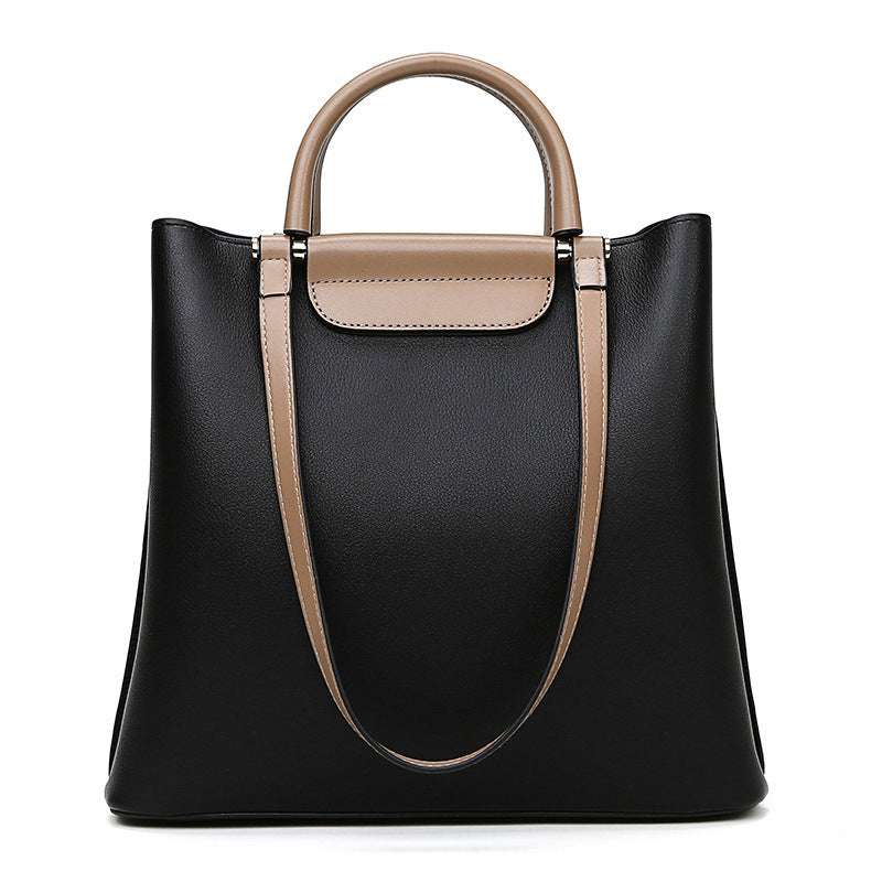 Sac fourre-tout urbain à texture simple Sac à main de livraison coréen à la mode de grande capacité 