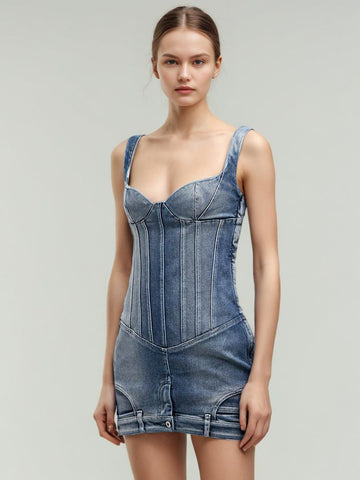 Denim Camisole Mini Dress