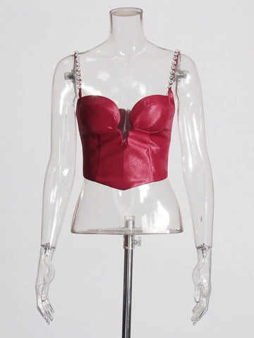 Diamonds Strap Short Top Vest