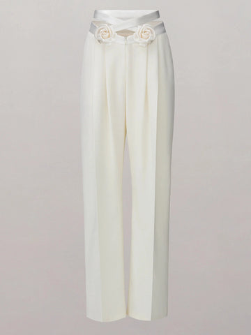 Ärmelloses Weste-Set mit hoher Taille und zweiteiligem Set