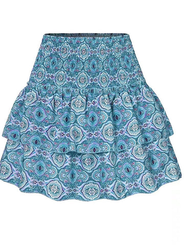 TWOTWIONSTYLE Printed Pleated Skirt