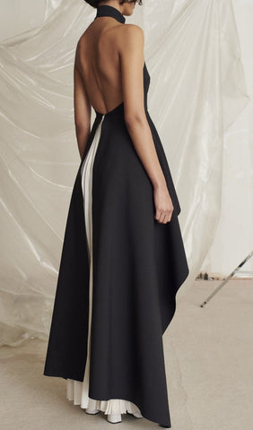 Halter Sleeveless Irregular Maxi Dress Set