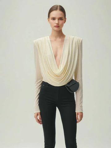 Swinging Collar Shirt Top