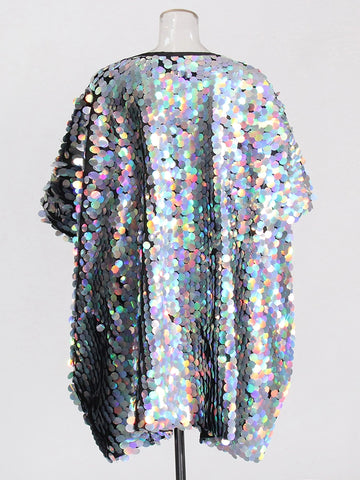 Laser Sequin Pullover Dresses