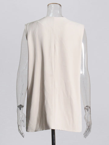 Unregelmäßiges ärmelloses zweiteiliges Set mit hoher Taille