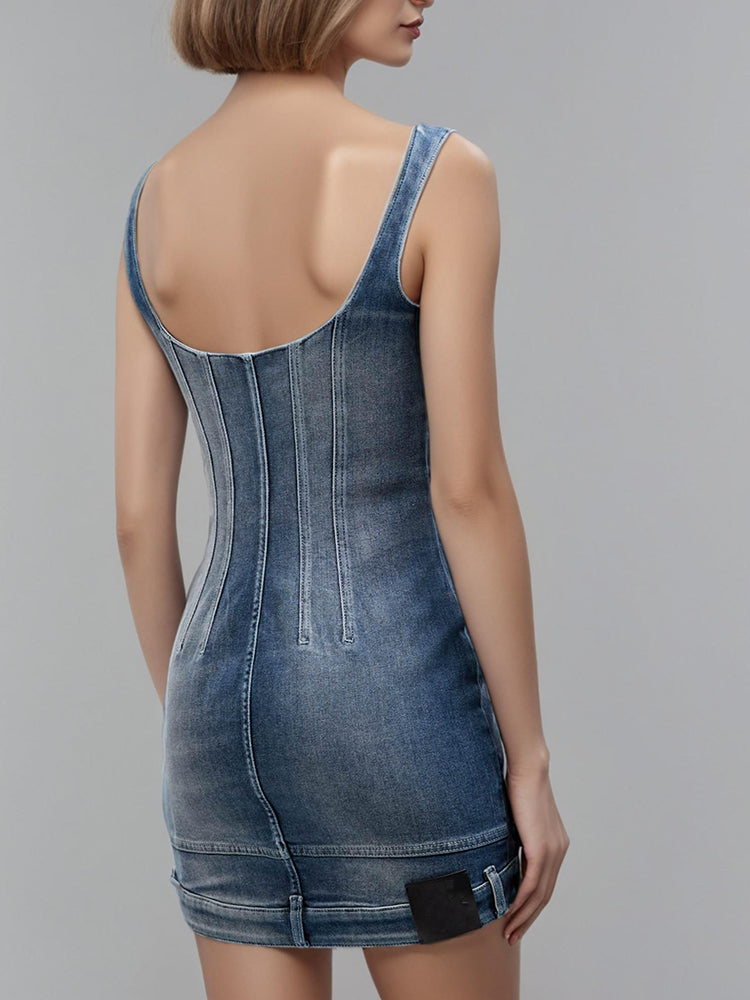 Denim Camisole Mini Dress