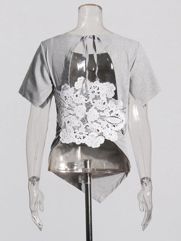 Hollow Short Sleeve T-shirt
